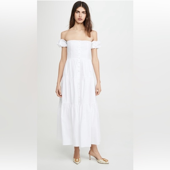 Staud Elio Dress size 4 white NWOT - Picture 7 of 13